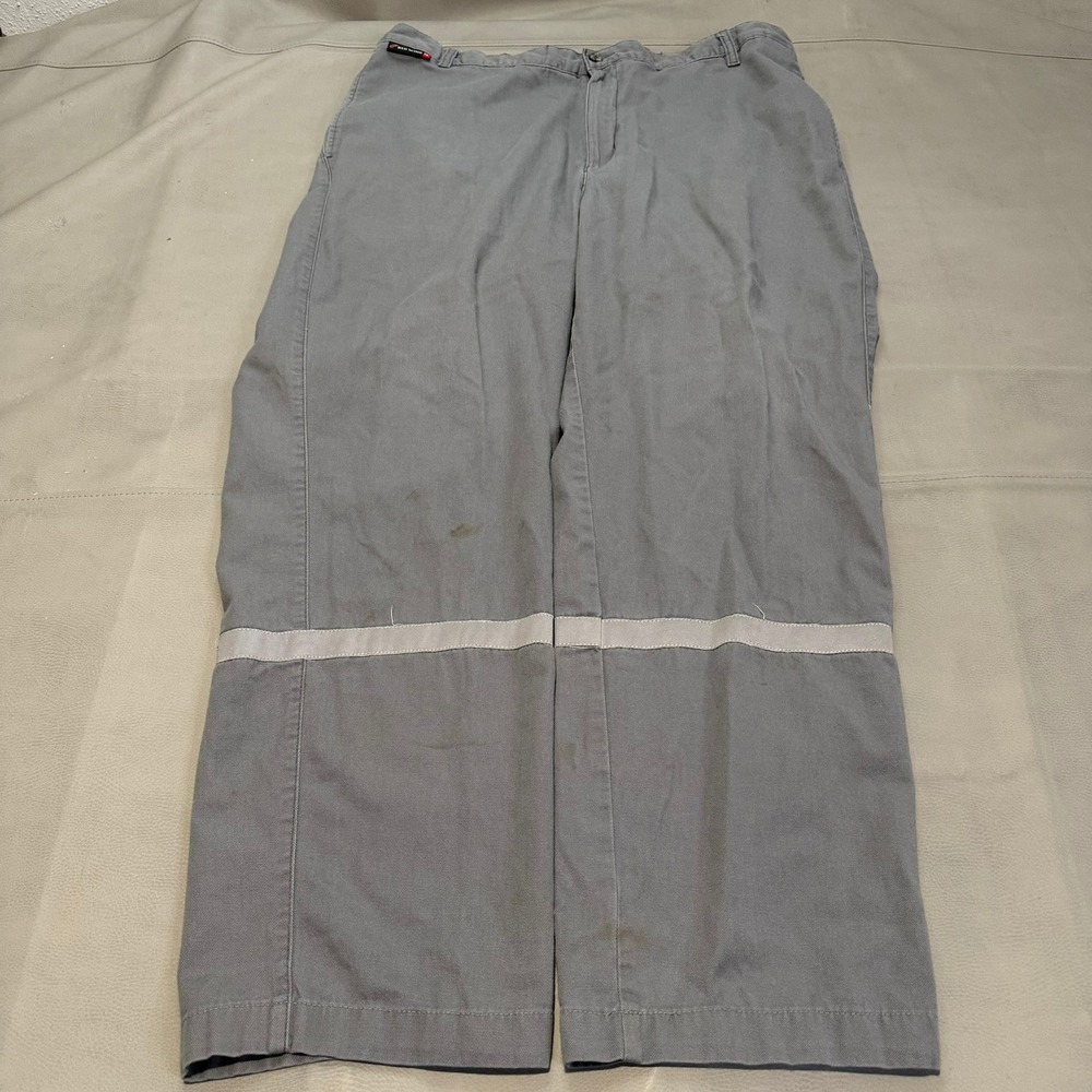 Red Wing FR Flame Fire Resistant Pant Men 40x30 Gray Reflective 3M Westex-7348